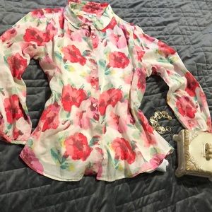 Madewell floral top